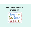 English Gr. 5-7 PowerPoint Presentation Parts of speech