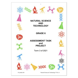 Natural Sciences and Technology Gr. 6 Assessment Task 2021 Term 3