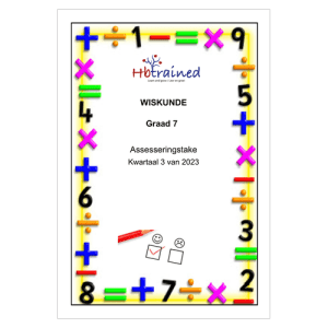 Wiskunde Gr. 7 Assesseringstaak 2023 Kwartaal 3