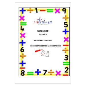 Wiskunde Gr. 9 Assesseringstaak 2023 Kwartaal 4
