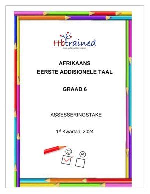 Afrikaans EAT Gr. 6 Assesseringstaak 2024 Kwartaal 1