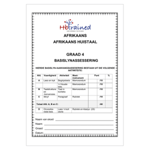 Afrikaans Huistaal Gr. 4 Basislynassesering 2024 Kwartaal 1