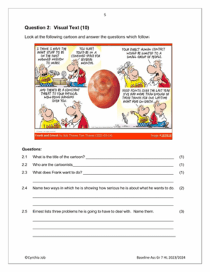 English Home Language Gr. 7 Baseline assessment 2024 Term 1 – HB Trained