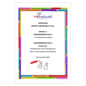 Afrikaans EAT Gr. 11 Assesseringstaak 2023 Kwartaal 2 Take 4 en 5