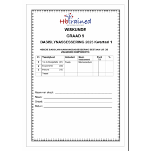 Wiskunde Gr. 9 Basislynassesering 2025 Kwartaal 1