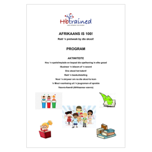 Afrikaans is 100 program