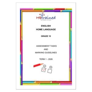 English Home Language Gr. 10 Assessment Task 2026 Term 1