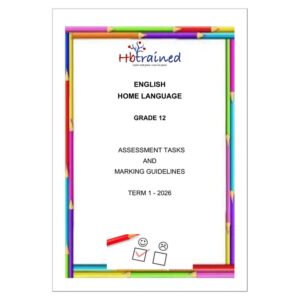 English Home Language Gr. 12 Assessment Task 2026 Term 1