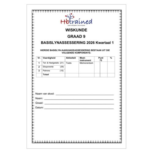 Wiskunde Gr. 9 Basislynassesering 2026