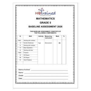 Mathematics Gr. 5 Baseline assessment 2026