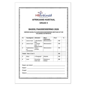 Afrikaans Huistaal Gr. 5 Basislynassesering 2026