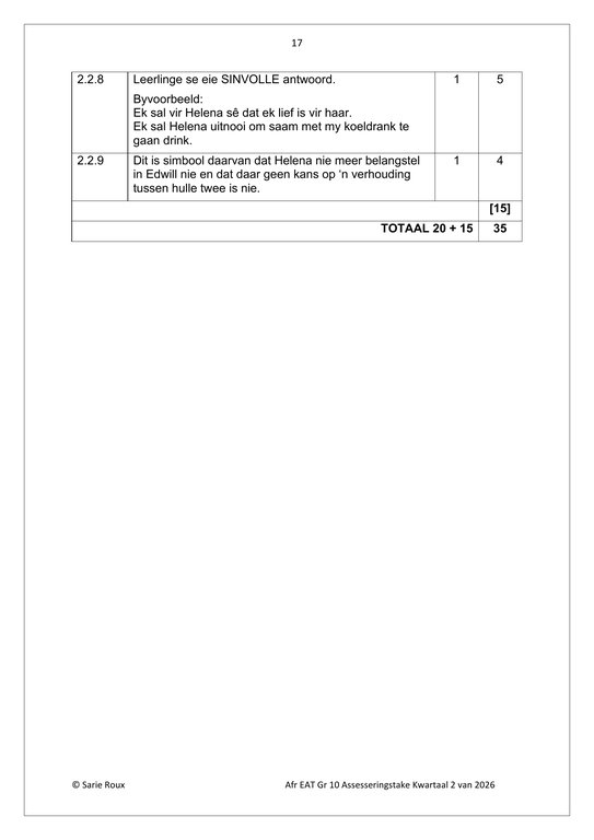 Afrikaans EAT Gr. 10 Assesseringstaak 2026 Kwartaal 2 Take 4 en 5 - Image 5