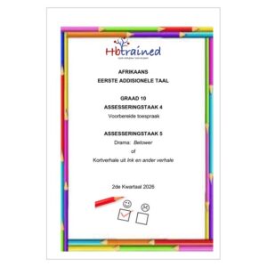 Afrikaans EAT Gr. 10 Assesseringstaak 2026 Kwartaal 2 Take 4 en 5