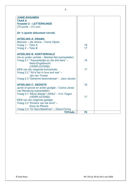 Afrikaans EAT Gr. 10 Assesseringstaak 2026 Kwartaal 2 Vraestel 1 - Image 3