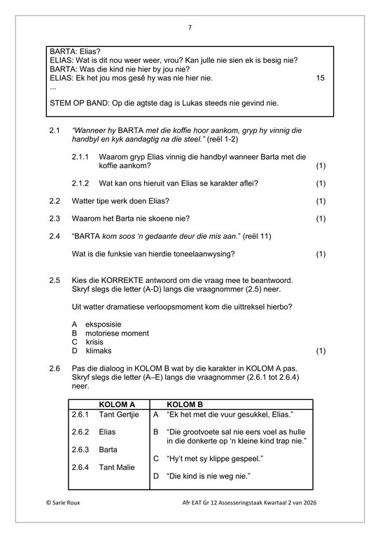Afrikaans EAT Gr. 12 Assesseringstaak 2026 Kwartaal 2 Taak 7 - Image 4