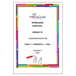 Afrikaans Huistaal Gr. 10 Assesseringstaak 2026 Kwartaal 2 Vraestel 1