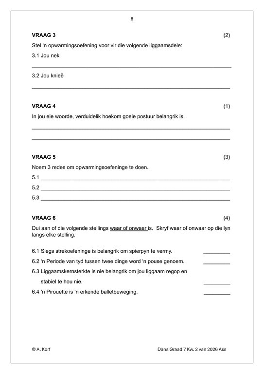 Dans Gr. 7 Assesseringstaak 2026 Kwartaal 2 - Image 4