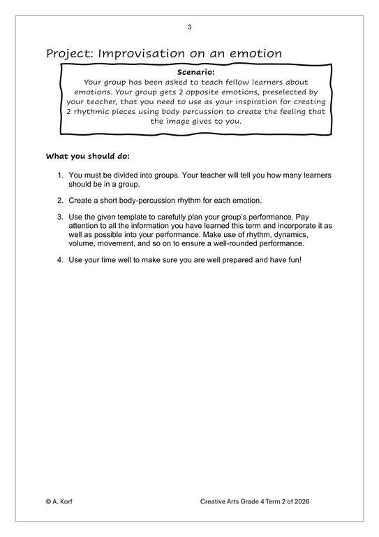 Dance Drama Music (DDM) Gr. 4 Assessment Task 2026 Term 2 - Image 3
