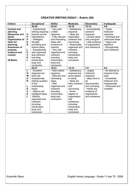 English Home Language Gr. 11 Assessment Task 2026 Term 2 Tasks 5 and 6 - Image 3