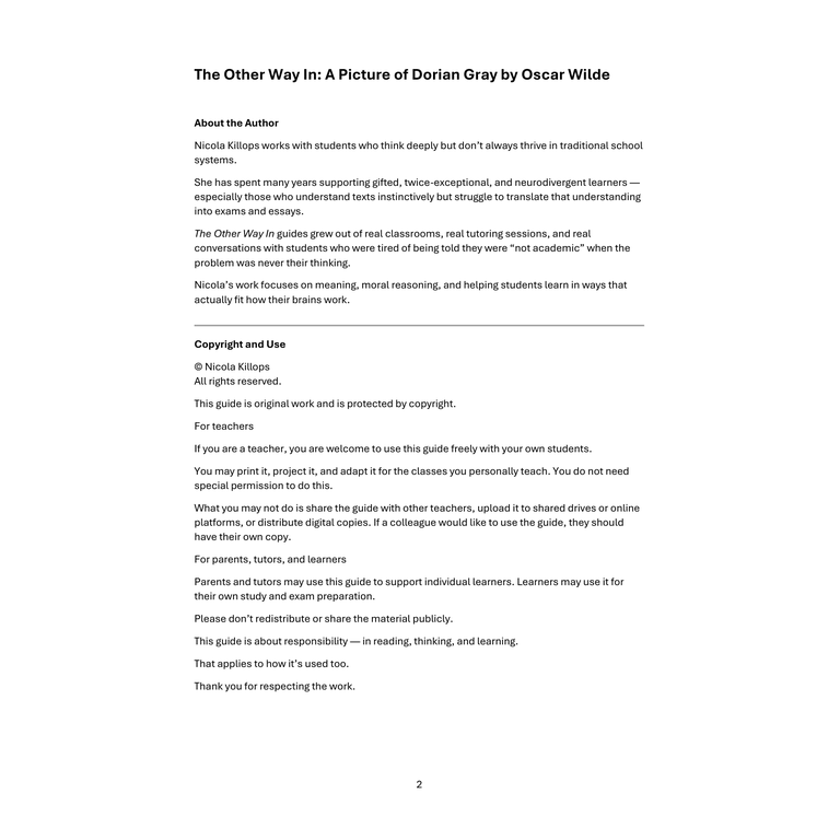 Study Guide: The Picture of Dorian Gray - Image 4