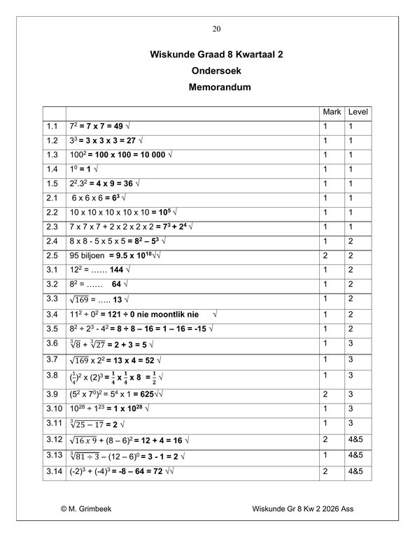 Wiskunde Gr. 8 Assesseringstaak 2026 Kwartaal 2 - Image 3