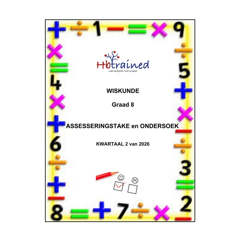 Wiskunde Gr. 8 Assesseringstaak 2026 Kwartaal 2