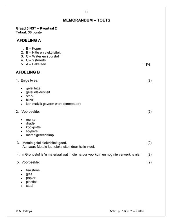 Natuurwetenskap en Tegnologie Gr. 5 Assesseringstaak 2026 Kwartaal 2 - Image 5