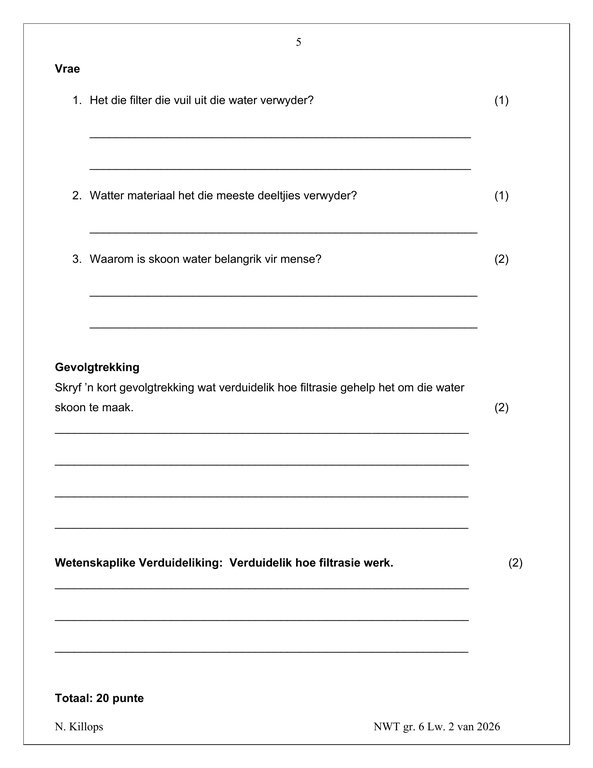 Natuurwetenskap en Tegnologie Gr. 6 Assesseringstaak 2026 Kwartaal 2 - Image 4