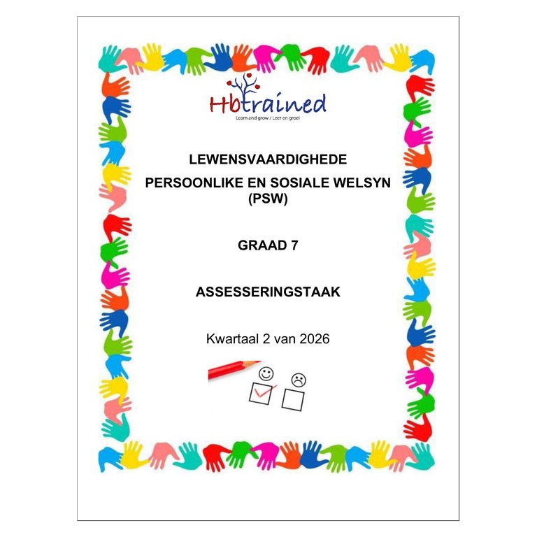 Lewensvaardighede (PSW) Gr. 7 Assesseringstaak 2026 Kwartaal 2