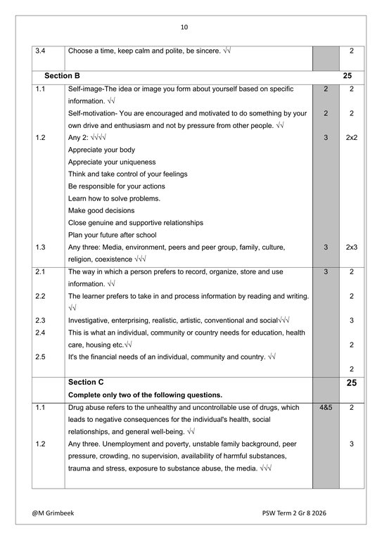 Life Skills (PSW) Gr. 8 Assessment Task 2026 Term 2 - Image 4