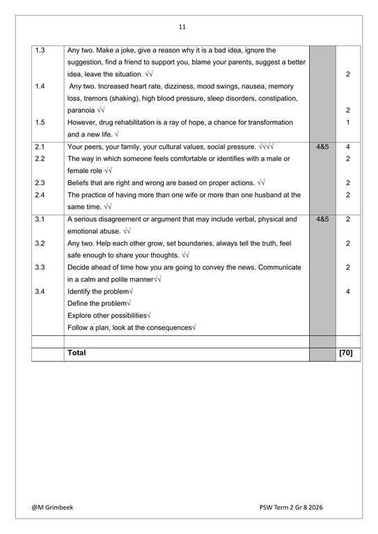 Life Skills (PSW) Gr. 8 Assessment Task 2026 Term 2 - Image 5