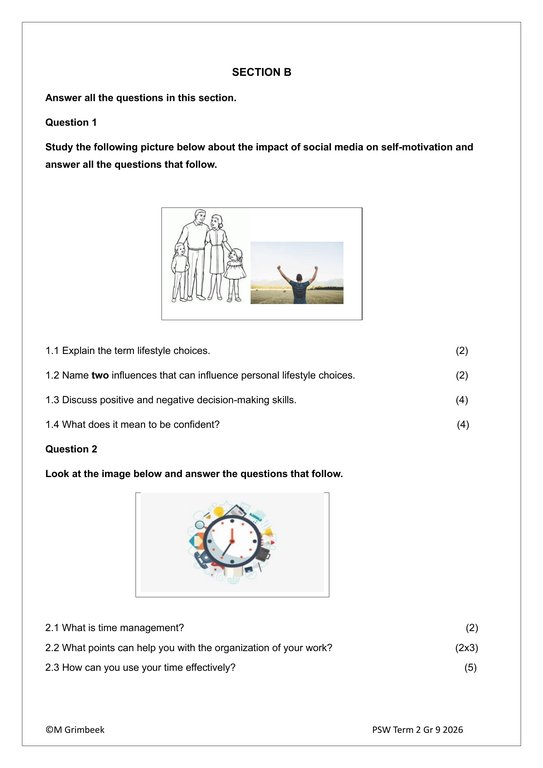 Life Skills (PSW) Gr. 9 Assessment Task 2026 Term 2 - Image 3