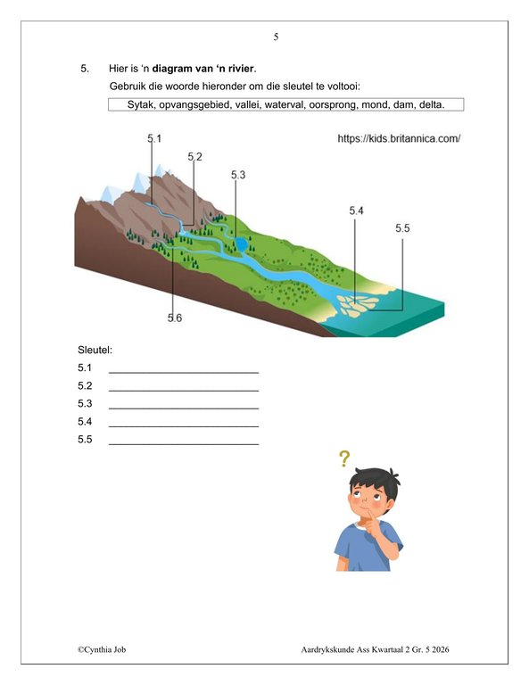 Sosiale Wetenskap Aardrykskunde Gr. 5 Assesseringstaak 2026 Kwartaal 2 - Image 3