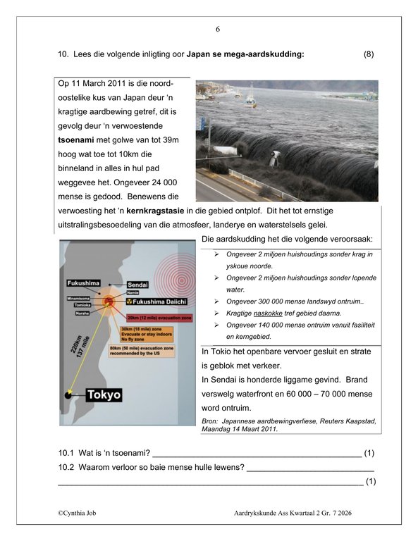 Sosiale Wetenskap Aardrykskunde Gr. 7 Assesseringstaak 2026 Kwartaal 2 - Image 3