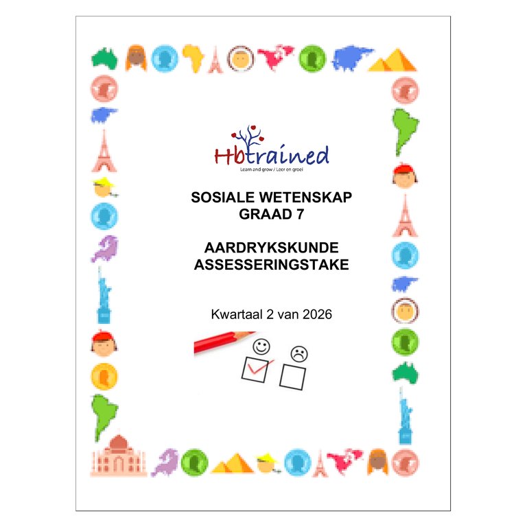 Sosiale Wetenskap Aardrykskunde Gr. 7 Assesseringstaak 2026 Kwartaal 2