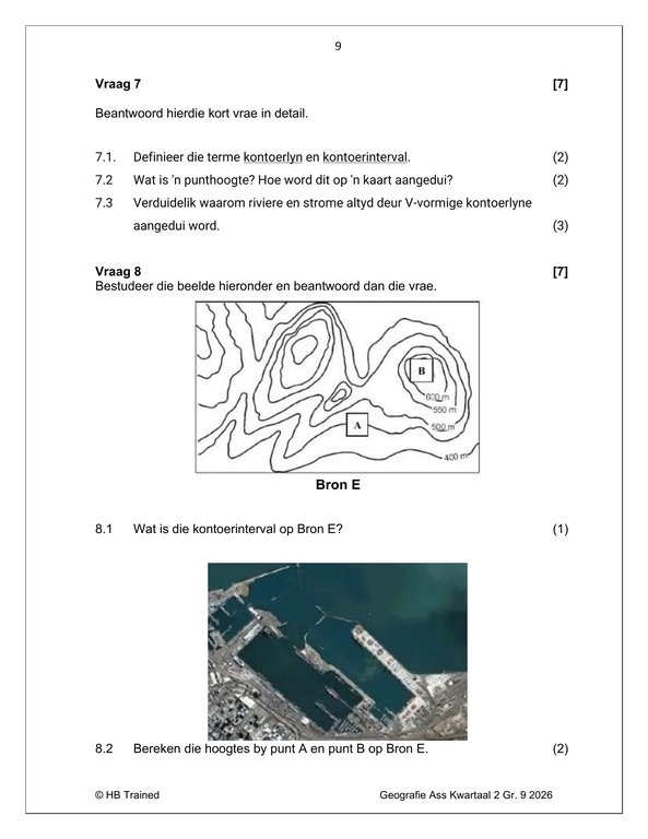 Sosiale Wetenskap Aardrykskunde Gr. 9 Assesseringstaak 2026 Kwartaal 2 - Image 4