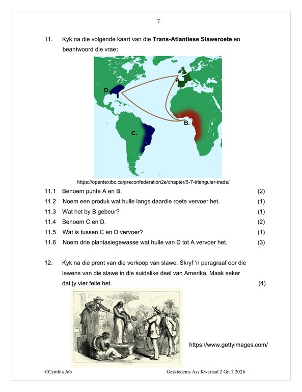 Sosiale Wetenskap Geskiedenis Gr. 7 Assesseringstaak 2026 Kwartaal 2 - Image 3