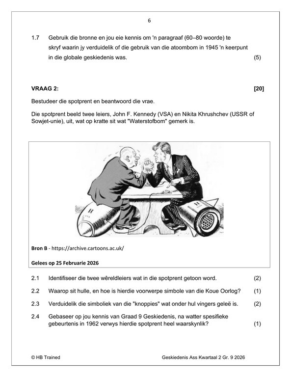 Sosiale Wetenskap Geskiedenis Gr. 9 Assesseringstaak 2026 Kwartaal 2 - Image 4