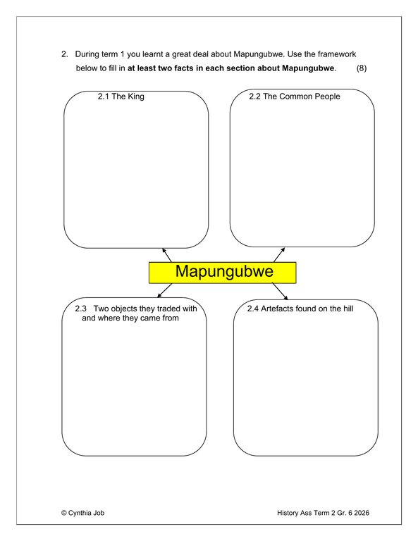 Social Sciences History Gr. 6 Assessment Task 2026 Term 2 - Image 4