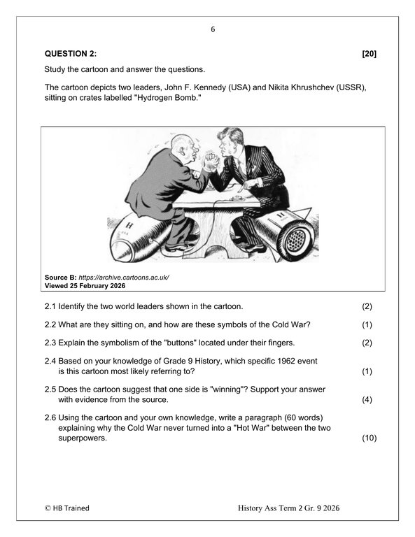 Social Sciences History Gr. 9 Assessment Task 2026 Term 2 - Image 3
