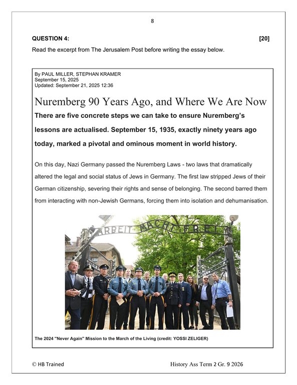 Social Sciences History Gr. 9 Assessment Task 2026 Term 2 - Image 4