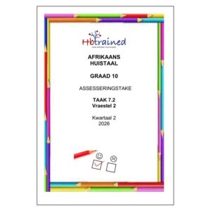 Afrikaans Huistaal Gr. 10 Assesseringstaak 2026 Kwartaal 2 Vraestel 2