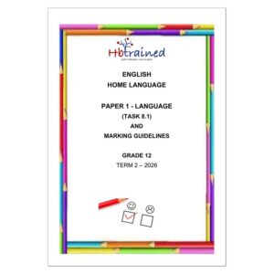 English Home Language Gr. 12 Assessment Task 2026 Term 2 Paper 1