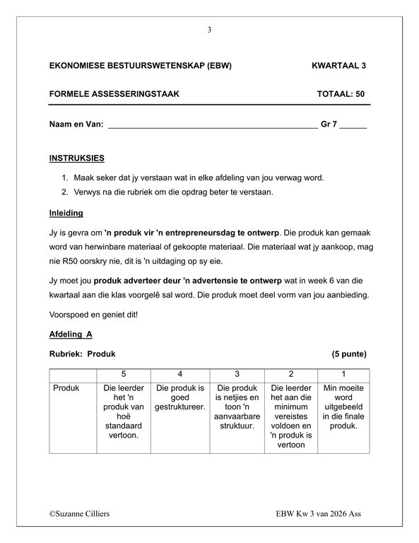 Ekonomiese- en Bestuurswetenskap Gr. 7 Assesseringstaak 2026 Kwartaal 3 - Image 3