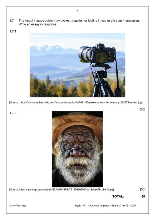 English FAL Gr. 10 Assessment Task 2026 Term 3 Task7&8 - Image 4