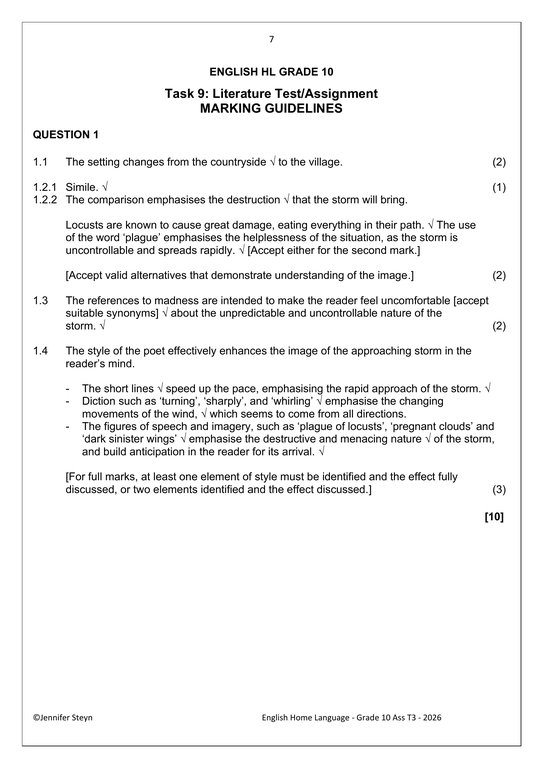 English Home Language Gr. 10 Assessment Task 2026 Term 3 Task8&9 - Image 4