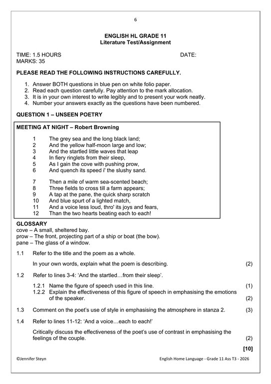English Home Language Gr. 11 Assessment Task 2026 Term 3 - Image 3