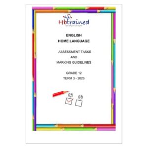 English Home Language Gr. 12 Assessment Task 2026 Term 3