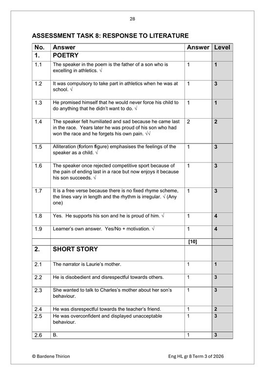 English Home Language Gr. 8 Assessment Task 2026 Term 3 - Image 4