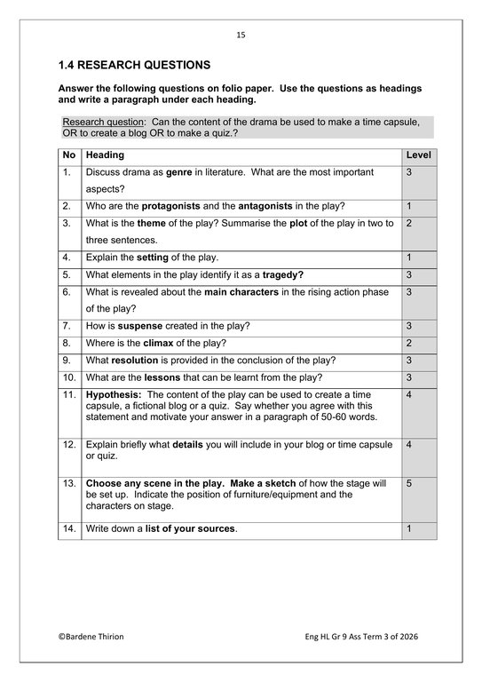 English Home Language Gr. 9 Assessment Task 2026 Term 3 - Image 3